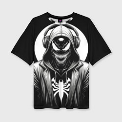 Женская футболка оверсайз Venom black