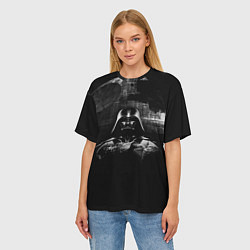 Футболка оверсайз женская Звёздные войны звезда смерти вейдера, цвет: 3D-принт — фото 2