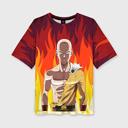 Футболка оверсайз женская Saitama in fire, цвет: 3D-принт
