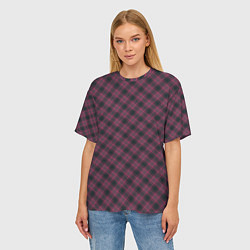 Футболка оверсайз женская Tartan, цвет: 3D-принт — фото 2
