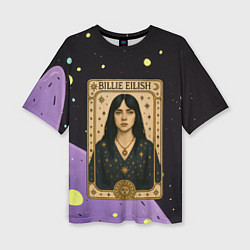 Футболка оверсайз женская Билли Айлиш в стиле Таро, цвет: 3D-принт