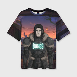 Женская футболка оверсайз Bones в аниме
