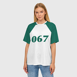 Футболка оверсайз женская Как в Игре в кальмара у игрока 067, цвет: 3D-принт — фото 2