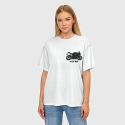 Футболка оверсайз женская Sports bikes, цвет: 3D-принт — фото 2