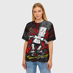 Футболка оверсайз женская Татуированный барт, цвет: 3D-принт — фото 2