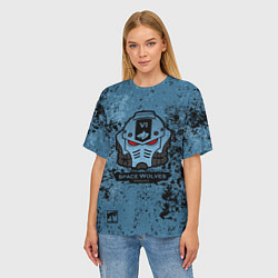 Футболка оверсайз женская Примарис - Космические Волки, цвет: 3D-принт — фото 2
