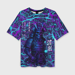 Женская футболка оверсайз Призрак самурая - неновый арт