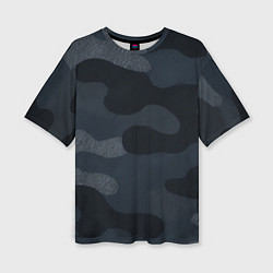 Футболка оверсайз женская Текстурный камуфляж на ткани, цвет: 3D-принт