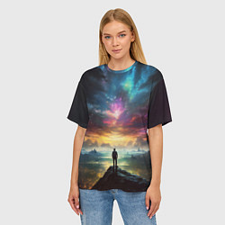 Футболка оверсайз женская Shocking the cosmos, цвет: 3D-принт — фото 2