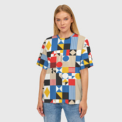 Футболка оверсайз женская Геометрический балаган, цвет: 3D-принт — фото 2