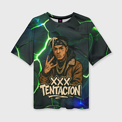 Футболка оверсайз женская XXXTentacion anime style, цвет: 3D-принт