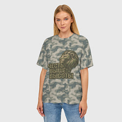 Футболка оверсайз женская Честь выше высоты ВДВ, цвет: 3D-принт — фото 2