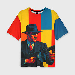 Футболка оверсайз женская Гангстер поп-арт, цвет: 3D-принт
