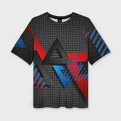 Футболка оверсайз женская Абстракция из треугольников, цвет: 3D-принт