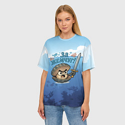 Футболка оверсайз женская Жемчуг с мечем, цвет: 3D-принт — фото 2