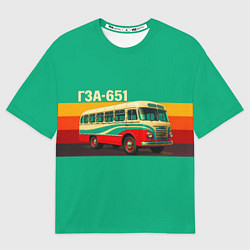 Футболка оверсайз женская Поп-арт автобус ГЗА-651, цвет: 3D-принт