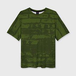 Футболка оверсайз женская Кирпичная стена, цвет: 3D-принт