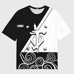 Футболка оверсайз женская Doom стильная геометрия, цвет: 3D-принт