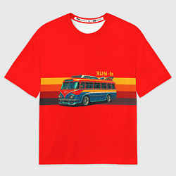 Футболка оверсайз женская Ретро автобус ЗИУ-6, цвет: 3D-принт