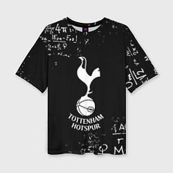Футболка оверсайз женская ФК Тоттенхэм символы, цвет: 3D-принт