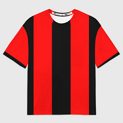 Футболка оверсайз женская Color red and black, цвет: 3D-принт