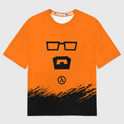 Женская футболка оверсайз Халф лайф - фримен