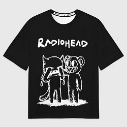 Футболка оверсайз женская Radiohead bear and minotaur, цвет: 3D-принт