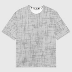 Футболка оверсайз женская Светлый серый текстурированный, цвет: 3D-принт