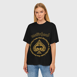 Футболка оверсайз женская Motorhead золото, цвет: 3D-принт — фото 2