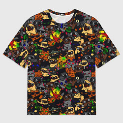 Футболка оверсайз женская Paw, цвет: 3D-принт