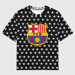 Женская футболка оверсайз Barcelona звезды