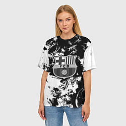 Футболка оверсайз женская Juventus белый дым, цвет: 3D-принт — фото 2