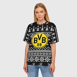 Футболка оверсайз женская Borussia x fortnite pattern, цвет: 3D-принт — фото 2