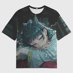 Футболка оверсайз женская Маомао с кошачьими ушками, цвет: 3D-принт