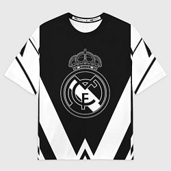 Футболка оверсайз женская Real Madrid геометрия спорт, цвет: 3D-принт