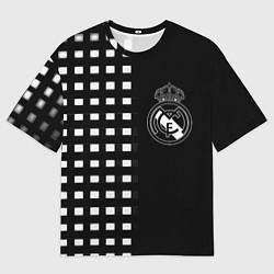 Женская футболка оверсайз Real Madrid клетка