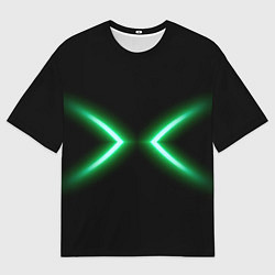 Футболка оверсайз женская Neon green lines, цвет: 3D-принт