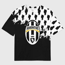 Футболка оверсайз женская Juventus logo краски, цвет: 3D-принт