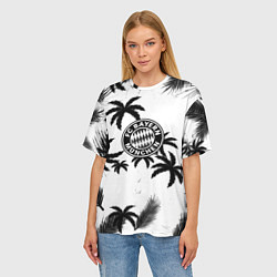 Футболка оверсайз женская Бавария Мюнхен тропики, цвет: 3D-принт — фото 2