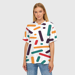 Футболка оверсайз женская Oval oil, цвет: 3D-принт — фото 2