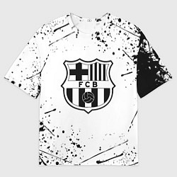 Футболка оверсайз женская Barcelona брызги красок, цвет: 3D-принт