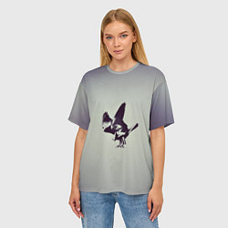 Футболка оверсайз женская Атакующий ястреб, цвет: 3D-принт — фото 2