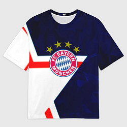 Футболка оверсайз женская Бавария звезды геометрия, цвет: 3D-принт