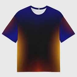 Футболка оверсайз женская Color black red blue, цвет: 3D-принт