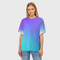 Футболка оверсайз женская Color multi-colored gradient, цвет: 3D-принт — фото 2