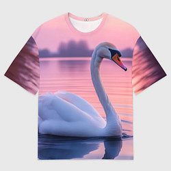 Женская футболка оверсайз Лебединая элегия