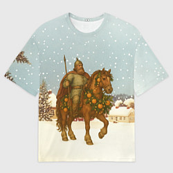 Футболка оверсайз женская Богатырь на коне 2026, цвет: 3D-принт