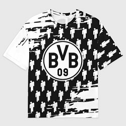 Женская футболка оверсайз Borussia люди краски