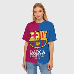 Футболка оверсайз женская Barca Football, цвет: 3D-принт — фото 2