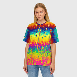 Футболка оверсайз женская Tie dye, цвет: 3D-принт — фото 2